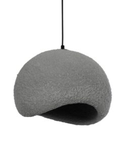 GloboStar® GLOBOSTAR® STONE 204-0122 Μοντέρνο Κρεμαστό Φωτιστικό Οροφής με Ντουί 1 x E27 AC 220-240V IP20 - Γκρι - Μ35 x Π31 x Υ26cm