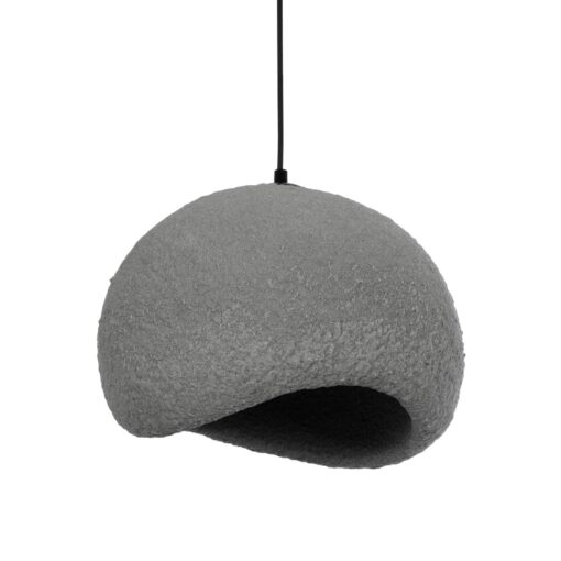 GloboStar® GLOBOSTAR® STONE 204-0122 Μοντέρνο Κρεμαστό Φωτιστικό Οροφής με Ντουί 1 x E27 AC 220-240V IP20 - Γκρι - Μ35 x Π31 x Υ26cm