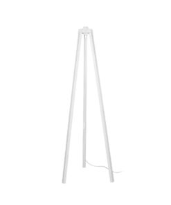 GloboStar® GloboStar® TRIPOD 203-0259 Μοντέρνο Επιδαπέδιο Φωτιστικό Μονόφωτο 1 x E27 IP20 Λευκό Ξύλο - Μ38 x Π38 x Υ120cm