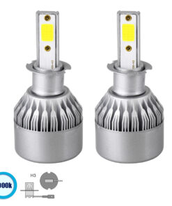 GloboStar® GloboStar® 82001 H3 C6 Line KIT Βασικού Φωτισμού Αυτοκινήτου & Φορτηγού 1st Generation Can-Bus Series LED CREE CXB COB 72W 7600lm DC 8-48V Αδιάβροχο IP65 Ψυχρό Λευκό 6000K