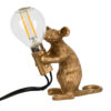 GloboStar® GloboStar® MOUSE 00680 Vintage Επιτραπέζιο Φωτιστικό Πορτατίφ Μονόφωτο 1 x E12 IP20 Χρυσό Πλαστικό - Μ12 x Π4 x Υ10cm