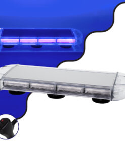 GloboStar® GloboStar® 85182 PRO Series Φάρος Σήμανσης Οχήματος Αστυνομίας για Αυτοκίνητα & Φορτηγά 6 Προγραμμάτων Φωτισμού STROBE LED COB 100W DC 10-30V Αδιάβροχος IP66 Μπλε