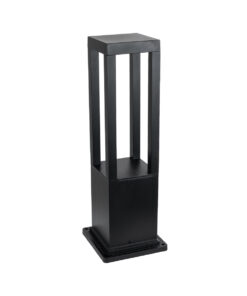 GloboStar® GLOBOSTAR® HONEYBEE 90541 Φωτιστικό Κολωνάκι Κήπου LED 15W 1500lm 120° AC 220-240V Αδιάβροχο IP65 Θερμό Λευκό 2700K - Γκρι Ανθρακί - Μ20 x Π20 x Υ60cm - 3 Χρόνια Εγγύηση