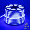 GloboStar® GloboStar® 70575 OVALE 120° Degree Neon Flex Epistar LED SMD 2835 1m 12W/m 120LED/m 840lm/m 120° DC 230V Αδιάβροχη IP68 Μπλε Dimmable