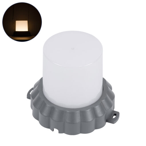 GloboStar® GloboStar® WALLLIGHT-MONA 90629 Φωτιστικό Τοίχου - Απλίκα Point Light LED 12W 1320lm 360° DC 24V Αδιάβροχο IP65 Φ13 x Υ12.5cm Θερμό Λευκό 3000K - Γκρι Ανθρακί - 3 Years Warranty