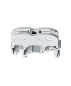 Alternative view of GloboStar® FAST-CONNECT 69900 Μονή Κλέμα Ράγας Ταχείας Σύνδεσης & Διακλάδωσης Καλωδίων για Ηλεκτρολογικούς Πίνακες - 1 x Είσοδος & 1 x Έξοδος με Συμβατή Διατομή Καλωδίων 0.2mm² έως 4mm² - 600V 32A Max - Μ4.5 x Π1 x Υ3.2cm - Γκρι & Λευκό - Πακέτο 10 Τεμαχίων - 5 Years Warranty