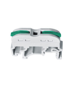 Alternative view of GloboStar® FAST-CONNECT 69902 Μονή Κλέμα Ράγας Ταχείας Σύνδεσης & Διακλάδωσης Καλωδίων για Ηλεκτρολογικούς Πίνακες - 1 x Είσοδος & 1 x Έξοδος με Συμβατή Διατομή Καλωδίων 0.2mm² έως 4mm² - 600V 32A Max - Μ4.5 x Π1 x Υ3.2cm - Γκρι & Πράσινο - Πακέτο 10 Τεμαχίων - 5 Years Warranty