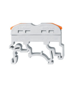 GloboStar® FAST-CONNECT 69904 Μονή Κλέμα Ράγας Ταχείας Σύνδεσης & Διακλάδωσης Καλωδίων για Ηλεκτρολογικούς Πίνακες - 1 x Είσοδος & 1 x Έξοδος με Συμβατή Διατομή Καλωδίων 0.2mm² έως 4mm² - 600V 32A Max - Μ4.5 x Π1 x Υ3.2cm - Γκρι & Πορτοκαλί - Πακέτο 10 Τεμαχίων - 5 Years Warranty 8 69904 3