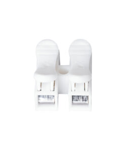 Alternative view of GloboStar® FAST-CONNECT 69905 Διπλή Κλέμα Ταχείας Σύνδεσης & Διακλάδωσης Καλωδίων - 2 x Είσοδοι & 2 x Έξοδοι με Συμβατή Διατομή Καλωδίων 0.2mm² έως 1mm² - 250V 2A Max - Μ2 x Π1.7 x Υ1.3cm - Λευκό - Πακέτο 20 Τεμαχίων - 5 Years Warranty