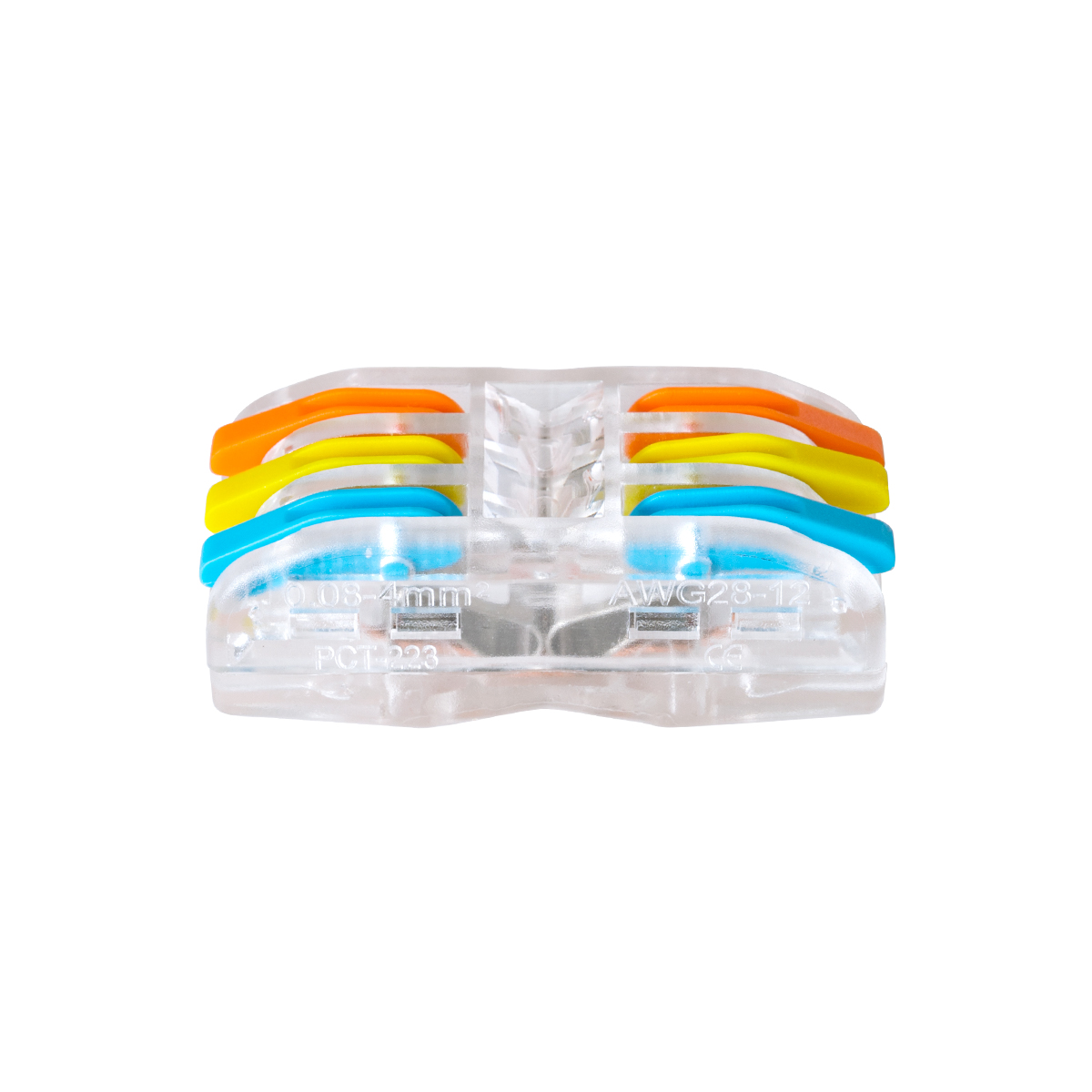 GloboStar® FAST-CONNECT 69908 Τριπλή Κλέμα Ταχείας Σύνδεσης & Διακλάδωσης Καλωδίων - 3 x Είσοδοι & 3 x Έξοδοι με Συμβατή Διατομή Καλωδίων 0.08mm² έως 2.5mm² - 250V/4KV 32A Max - Μ4 x Π4 x Υ1.5cm - Διάφανο με Πορτοκαλί, Κίτρινο & Μπλε - Πακέτο 5 Τεμαχίων - 5 Years Warranty 4 GloboStar® FAST-CONNECT 69908 Τριπλή Κλέμα Ταχείας Σύνδεσης & Διακλάδωσης Καλωδίων - 3 x Είσοδοι & 3 x Έξοδοι με Συμβατή Διατομή Καλωδίων 0.08mm² έως 2.5mm² - 250V/4KV 32A Max - Μ4 x Π4 x Υ1.5cm - Διάφανο με Πορτοκαλί, Κίτρινο & Μπλε - Πακέτο 5 Τεμαχίων - 5 Years Warranty - Image 2