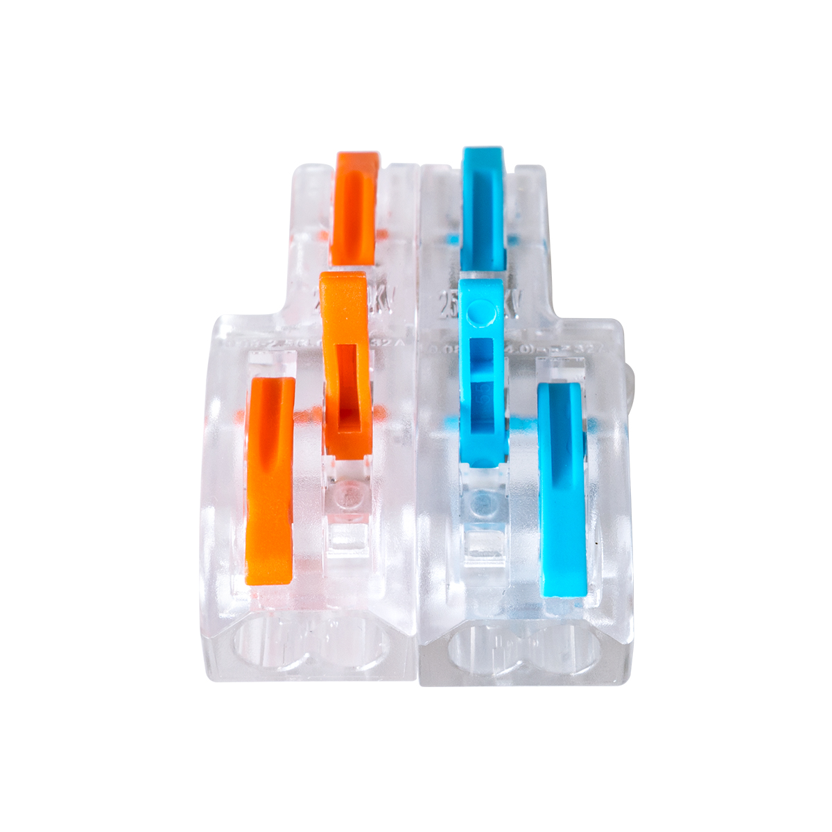 GloboStar® FAST-CONNECT 69909 Διπλή σε Τετραπλή Κλέμα Ταχείας Σύνδεσης & Διακλάδωσης Καλωδίων - 2 x Είσοδοι & 4 x Έξοδοι με Συμβατή Διατομή Καλωδίων 0.08mm² έως 2.5mm² - 250V/4KV 32A Max - Μ2.6 x Π4 x Υ1.5cm - Διάφανο με Πορτοκαλί & Μπλε - Πακέτο 5 Τεμαχίων - 5 Years Warranty 6 GloboStar® FAST-CONNECT 69909 Διπλή σε Τετραπλή Κλέμα Ταχείας Σύνδεσης & Διακλάδωσης Καλωδίων - 2 x Είσοδοι & 4 x Έξοδοι με Συμβατή Διατομή Καλωδίων 0.08mm² έως 2.5mm² - 250V/4KV 32A Max - Μ2.6 x Π4 x Υ1.5cm - Διάφανο με Πορτοκαλί & Μπλε - Πακέτο 5 Τεμαχίων - 5 Years Warranty - Image 4