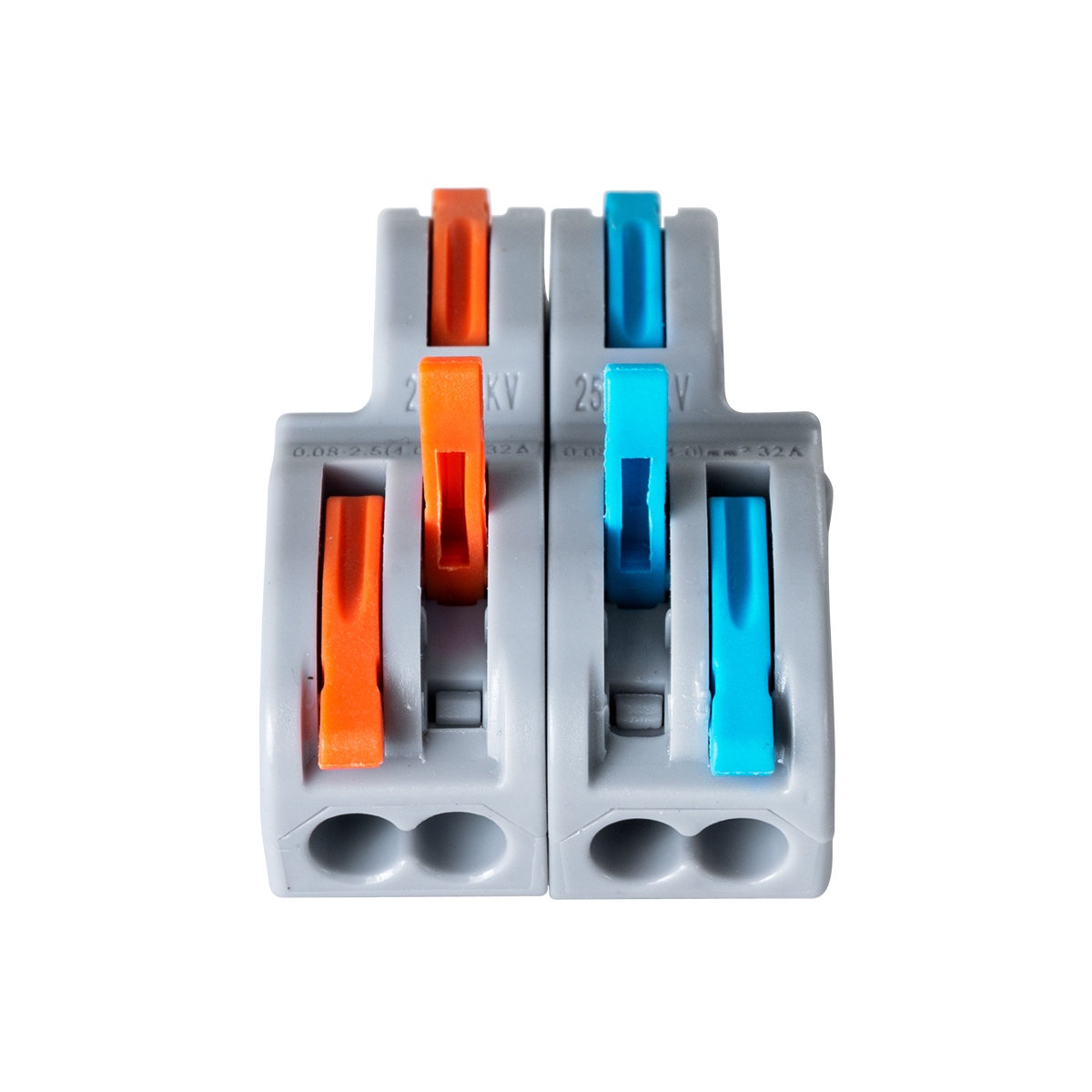 GloboStar® FAST-CONNECT 69913 Διπλή σε Τετραπλή Κλέμα Ταχείας Σύνδεσης & Διακλάδωσης Καλωδίων - 2 x Είσοδοι & 4 x Έξοδοι με Συμβατή Διατομή Καλωδίων 0.08mm² έως 2.5mm² - 250V/4KV 32A Max - Μ2.6 x Π4 x Υ1.5cm - Γκρι με Πορτοκαλί & Μπλε - Πακέτο 5 Τεμαχίων - 5 Years Warranty 6 GloboStar® FAST-CONNECT 69913 Διπλή σε Τετραπλή Κλέμα Ταχείας Σύνδεσης & Διακλάδωσης Καλωδίων - 2 x Είσοδοι & 4 x Έξοδοι με Συμβατή Διατομή Καλωδίων 0.08mm² έως 2.5mm² - 250V/4KV 32A Max - Μ2.6 x Π4 x Υ1.5cm - Γκρι με Πορτοκαλί & Μπλε - Πακέτο 5 Τεμαχίων - 5 Years Warranty - Image 4