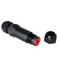 Alternative view of GloboStar® FAST-CONNECT 69916 Διπλός Ι Αδιάβροχος IP68 Σύνδεσμος Ταχείας Σύνδεσης & Διακλάδωσης Καλωδίων - 1 x Είσοδος & 1 x Έξοδος - Εσωτερική Τριπλή Κλέμα με Συμβατή Διατομή Καλωδίων 3 x 0.5mm² έως 3 x 4mm² - 450V 24A Max - Φ3 x Υ10.5cm - Μαύρο - 5 Years Warranty