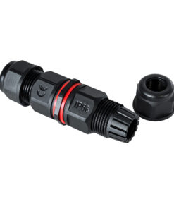 Alternative view of GloboStar® FAST-CONNECT 69920 Διπλός Ι Αδιάβροχος IP68 Σύνδεσμος Ταχείας Σύνδεσης & Διακλάδωσης Καλωδίων - 1 x Είσοδος & 1 x Έξοδος - Εσωτερική Τριπλή Κλέμα με Συμβατή Διατομή Καλωδίων 3 x 0.5mm² έως 3 x 1.5mm² - 450V 16A Max - Φ2.5 x Υ9cm - Μαύρο - 5 Years Warranty