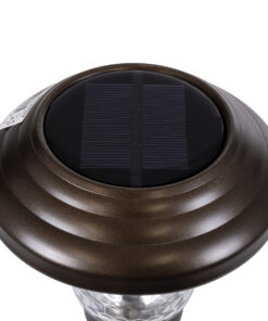 GloboStar® 69927 ΣΕΤ 4 Τεμαχίων Αυτόνομα Ηλιακά Φωτιστικά LED SMD 0.24W/Τεμ. 24lm/Τεμ. με Ενσωματωμένη Μπαταρία 600mAh - Φωτοβολταϊκό Πάνελ με Αισθητήρα Ημέρας-Νύχτας Αδιάβροχο IP65 Φανάρι Κήπου Στρογγυλό Ψυχρό Λευκό 6000K Φ12 x Υ23cm 14 69927 6