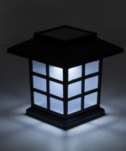 GloboStar® 69928 ΣΕΤ 2 Τεμαχίων Αυτόνομα Ηλιακά Φωτιστικά LED SMD 0.24W/Τεμ. 24lm/Τεμ. με Ενσωματωμένη Μπαταρία 600mAh - Φωτοβολταϊκό Πάνελ με Αισθητήρα Ημέρας-Νύχτας Αδιάβροχο IP65 Φανάρι Κήπου Τετράγωνο Ψυχρό Λευκό 6000K Μ8.5 x Π8.5 x Υ26.5cm 17 69928 8