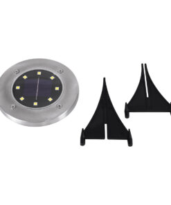 GloboStar® 69929 ΣΕΤ 4 Τεμαχίων Αυτόνομα Ηλιακά Φωτιστικά LED SMD 0.80W/Τεμ. 80lm/Τεμ. με Ενσωματωμένη Μπαταρία 600mAh - Φωτοβολταϊκό Πάνελ με Αισθητήρα Ημέρας-Νύχτας Αδιάβροχο IP65 Φανάρι Κήπου Στρογγυλό Ψυχρό Λευκό 6000K Φ12 x Υ13cm 18 69929 4