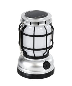 Alternative view of GloboStar® 69931 Αυτόνομο Ηλιακό Επαναφορτιζόμενο Φανάρι Camping LED 5W με Εναλλαγή Χρωμάτων Flame Effect & Επαναφορτιζόμενη Μπαταρία 18650 1200mAh Li-ion - Power Bank - Αδιάβροχο IP54 - Dimmable - Μαύρο Ασημί - Flame Effect 1800K - Ψυχρό Λευκό 6000K Φ10.