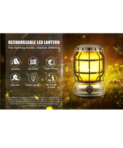 GloboStar® 69931 Αυτόνομο Ηλιακό Επαναφορτιζόμενο Φανάρι Camping LED 5W με Εναλλαγή Χρωμάτων Flame Effect & Επαναφορτιζόμενη Μπαταρία 18650 1200mAh Li-ion - Power Bank - Αδιάβροχο IP54 - Dimmable - Μαύρο Ασημί - Flame Effect 1800K - Ψυχρό Λευκό 6000K Φ10. 23 69931 8