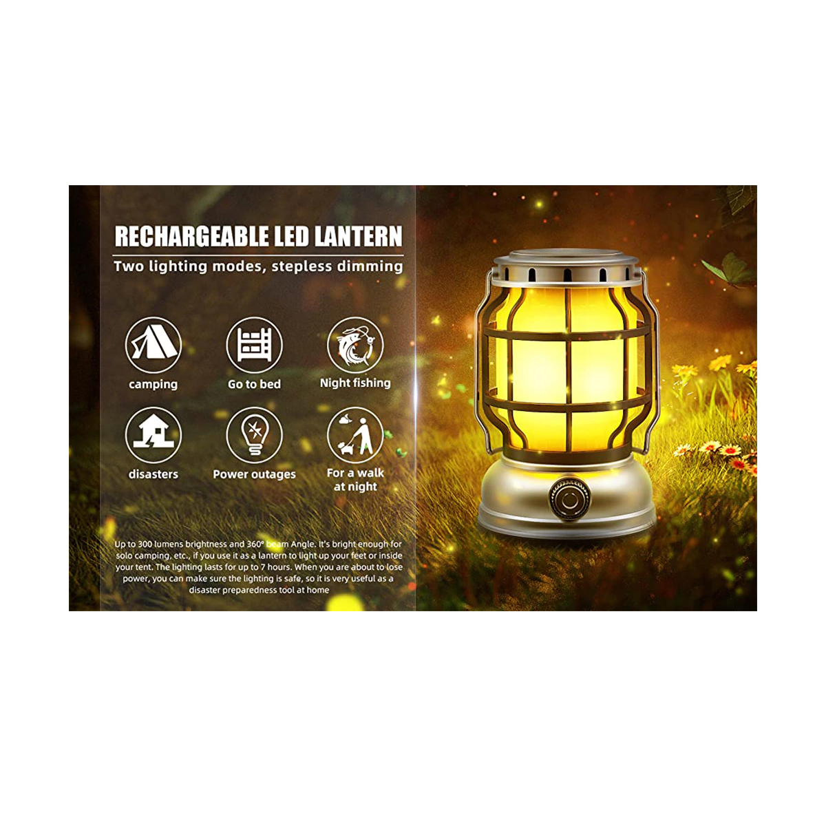 GloboStar® 69931 Αυτόνομο Ηλιακό Επαναφορτιζόμενο Φανάρι Camping LED 5W με Εναλλαγή Χρωμάτων Flame Effect & Επαναφορτιζόμενη Μπαταρία 18650 1200mAh Li-ion - Power Bank - Αδιάβροχο IP54 - Dimmable - Μαύρο Ασημί - Flame Effect 1800K - Ψυχρό Λευκό 6000K Φ10. 10 GloboStar® 69931 Αυτόνομο Ηλιακό Επαναφορτιζόμενο Φανάρι Camping LED 5W με Εναλλαγή Χρωμάτων Flame Effect & Επαναφορτιζόμενη Μπαταρία 18650 1200mAh Li-ion - Power Bank - Αδιάβροχο IP54 - Dimmable - Μαύρο Ασημί - Flame Effect 1800K - Ψυχρό Λευκό 6000K Φ10. - Image 8