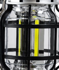 GloboStar® 69932 Αυτόνομο Ηλιακό Επαναφορτιζόμενο Φανάρι Camping LED 5W με Επαναφορτιζόμενη Μπαταρία 18650 1200mAh Li-ion - Power Bank - Αδιάβροχο IP54 - Dimmable - Μαύρο Ασημί - Ψυχρό Λευκό 6000K Φ10.2 x Υ16cm 13 69932 4