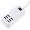 GloboStar® Φορτιστής USB 6 Θέσεων με ON / OFF Διακόπτη 4A 20 Watt 5V DC Λευκός GloboStar 69998