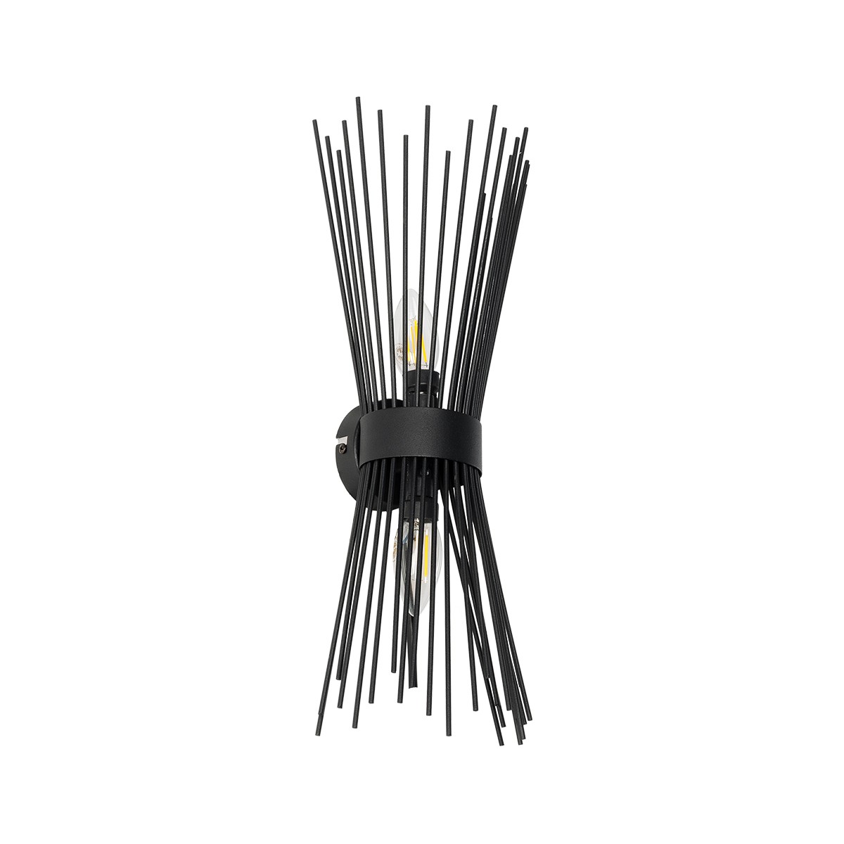 GloboStar® HORN 203-0043 Vintage Επιτοίχιο Φωτιστικό Απλίκα Δίφωτο 2 x E14 IP20 Μαύρο Μέταλλο - Μ14 x Π17 x Υ44.5cm 2 GloboStar® GloboStar® HORN 203-0043 Vintage Επιτοίχιο Φωτιστικό Απλίκα Δίφωτο 2 x E14 IP20 Μαύρο Μέταλλο - Μ14 x Π17 x Υ44.5cm