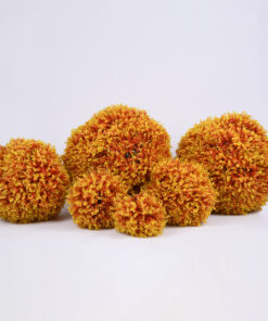 Alternative view of GloboStar® 78513 Artificial - Συνθετικό Τεχνητό Διακοσμητικό Φυτό Θάμνος Πυξάρι Πορτοκαλί - Κίτρινο Φ26cm