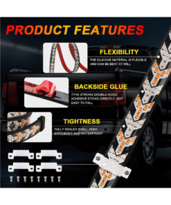 GloboStar® 81735 Car Backlit LED Strip Εύκαμπτη Ταινία 150cm Σήμανσης DRL Αυτοκινήτου 3 Προγραμμάτα Φωτισμού LED SMD 5050 12W DC 9-30V Αδιάβροχη IP65 Πορτοκαλί - Κόκκινο - 2 Χρόνια Εγγύηση 16 6b5e9e 81734 7