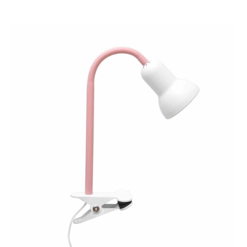 GloboStar® GloboStar® TAVOLO 204-0154 Παιδικό Eπιτραπέζιο Φωτιστικό Μονόφωτο 1 x E14 IP20 Ροζ & Λευκό - Μ11 x Π9 x Υ35cm