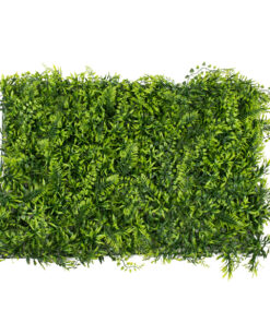GloboStar® GloboStar® 78405 Artificial - Συνθετικό Τεχνητό Διακοσμητικό Πάνελ Φυλλωσιάς - Κάθετος Κήπος Νάνος Φτέρη - Νάνος Κισσός - Δανάη Πράσινο Μ60 x Υ40 x Π8cm