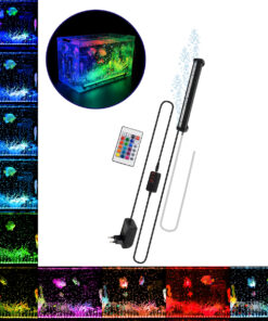 GloboStar® GloboStar® 79674 Φωτιστικό Ενυδρείου & Οξυγονωτής / Μηχανισμός Φυσαλίδων 23cm LED 6W 180° AC 230V Αδιάβροχο IP68 με Ασύρματο Χειριστήριο IR Πολύχρωμο RGB Dimmable