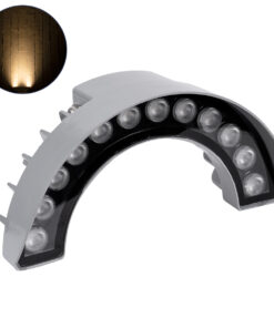 GloboStar® GLOBOSTAR® TREELIGHT-WINA 90681 Κυρτή Μπάρα Φωτισμού Wall Washer για Φυτά - Δέντρα LED 12W 1320lm 30° DC 24V Αδιάβροχο IP65 Θερμό Λευκό 2700K Dimmable - Γκρι Ανθρακί - Μ23.5 x Π7.5 x Υ12cm - 3 Χρόνια Εγγύηση