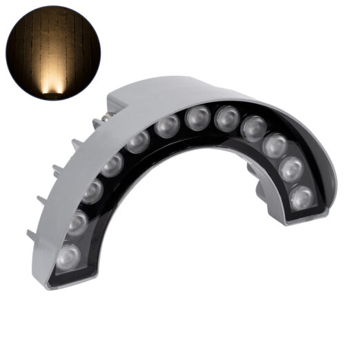 GloboStar® GLOBOSTAR® TREELIGHT-WINA 90681 Κυρτή Μπάρα Φωτισμού Wall Washer για Φυτά - Δέντρα LED 12W 1320lm 30° DC 24V Αδιάβροχο IP65 Θερμό Λευκό 2700K Dimmable - Γκρι Ανθρακί - Μ23.5 x Π7.5 x Υ12cm - 3 Χρόνια Εγγύηση