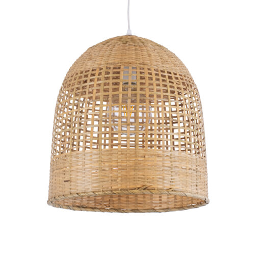 GloboStar® GLOBOSTAR® BORA-BORA 01735 Boho Κρεμαστό Φωτιστικό Οροφής με Ντουί 1 x E27 AC 220-240V IP20 - Μπεζ - Μ42 x Π42 x Υ44cm