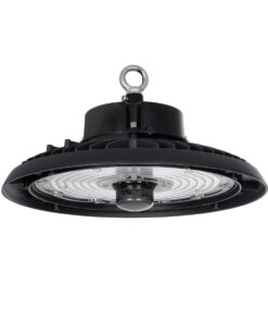 GloboStar® GLOBOSTAR® INDUSTRY 61706 Βιομηχανικό Φωτιστικό Καμπάνα High Bay UFO Τεχνολογίας Smart Group Linkable Control System 2.4Ghz με Αισθητήρα Κίνησης Microwave LED 200W 30000lm SDCM<5 90° AC 85-265V Αδιάβροχο IP65 IK08 Φυσικό Λευκό 5000K - 338 x Sanan Opto SMD Chip & TÜV SÜD Driver - Μαύρο Χυτό Αλουμίνιο - Μ30 x Π30 x Υ16cm - 5 Χρόνια Εγγύηση