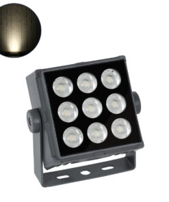 GloboStar® GLOBOSTAR® FLOOD-TINY 90369 Προβολέας Σποτ Wall Washer LED 27W 2565lm 3° DC 24V Αδιάβροχο IP65 Φυσικό Λευκό 4500K Dimmable - Γκρι Ανθρακί - Μ13.8 x Π16.4 x Υ7cm - 3 Χρόνια Εγγύηση