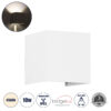 GloboStar® GloboStar® AXIS-S 60563 Φωτιστικό Τοίχου - Απλίκα Αρχιτεκτονικού Φωτισμού Εσωτερικού/Εξωτερικού Χώρου Up & Down LED 10W 1200lm 10 έως 60° AC 220-240V Αδιάβροχο IP65 Μ10 x Π10 x Υ10cm - Φυσικό Λευκό 4500K - Λευκό - Bridgelux Chip - 3 Years Warranty