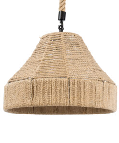 GloboStar® GLOBOSTAR® DOGMA 01609 Boho Κρεμαστό Φωτιστικό Οροφής με Ντουί 1 x E27 AC 220-240V IP20 - Μπεζ - Μ38 x Π38 x Υ28cm