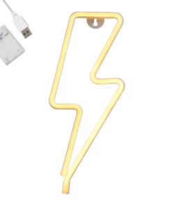 GloboStar® GloboStar® 78590 Φωτιστικό Ταμπέλα Φωτεινή Επιγραφή NEON LED Σήμανσης LIGHT STRIKE 5W με Καλώδιο Τροφοδοσίας USB - Μπαταρίας 3xAAA (Δεν Περιλαμβάνονται) - Θερμό Λευκό 2700K