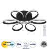 GloboStar® GLOBOSTAR® MARGARET 61400 Μοντέρνο Φωτιστικό Οροφής LED 54W 6210lm 360° AC 220-240V IP20 Ρυθμιζόμενο Λευκό CCT με Χειριστήριο από 2700K έως 6000K Dimmable - Lumileds SMD Chip - Μαύρο Ματ - Μ57 x Π57 x Υ12cm - 3 Χρόνια Εγγύηση