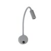 GloboStar® GloboStar® GOOSE 61689 Φωτιστικό Τοίχου - Απλίκα LED 3W 300lm 36° AC 220-240V IP20 - Reading Light - Θερμό Λευκό 2700K Γκρι Αλουμίνιο - Μ6.5 x Π22.5 x Υ23cm - 5 Xρόνια Εγγύηση