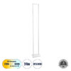 GloboStar® GloboStar® CORNELIE 60464 Μοντέρνο Επιδαπέδιο Φωτιστικό LED 24W 2640lm 200° AC 220-240V IP20 Ρυθμιζόμενο Λευκό CCT με Διακόπτη On/Off από 2700K έως 6000K - Λευκό - Μ26 x Π16 x Υ153cm - 3 Χρόνια Εγγύηση