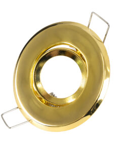 GloboStar® GloboStar® DELTA 77804 Χωνευτό Κινούμενο Στρόγγυλο Σποτ Οροφής για Λάμπα MR11 με Βάση GU5.3 ή GU10 - IP20 - Μεταλλικό - Φ70 x Υ21mm - Χρυσό Πλατίνα - 5 Χρόνια Εγγύηση