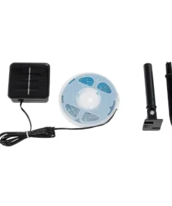 GloboStar® 70420 Αυτόνομο Ηλιακό Φωτοβολταϊκό Σετ με 3 Μέτρα Ταινία LED Θερμό Λευκό 3000k 12 70420 7