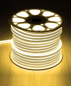 Alternative view of GloboStar® 70482 DOUBLE-SIDED 120°+120° Degree Neon Flex Epistar LED SMD 2835 1m 12W/m 120LED/m 1080lm/m 120°+120° DC 24V Αδιάβροχη IP68 Θερμό Λευκό 3000K Dimmable