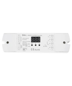 Alternative view of GloboStar® 70668 D4-L SKYDANCE DC DMX & RDM Dimmer High Speed Controller / Decoder 4 Καναλιών DC 12-24V 4 x 5A 120W - Max 20.5A 480W - IP20 Μ17 x Π5 x Υ2.5cm - 5 Years Warranty