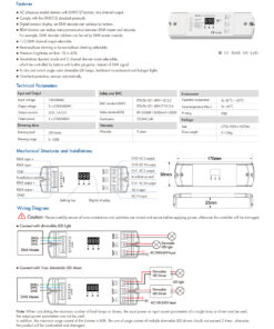 GLOBOSTAR® SKYDANCE-S1-D 70671 AC Trailing Edge DMX Dimmer με 2 x 1A 240W Κανάλια AC 220-240V 2A 480W Max IP20 - DMX512 & RDM - Μ16.7 x Π5 x Υ2.4cm - 5 Χρόνια Εγγύηση 12 70671 5