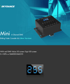 GloboStar® 70675 AJ6 SKYDANCE DMX 6 Channel Fader Console - Κονσόλα Φωτισμού 6 Καναλιών DMX DC 5-12V ή 3 x AAA Μπαταρίες - IP20 Μ10 x Π7 x Υ4cm - 5 Years Warranty 27 70675 12