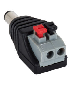 GloboStar® 70677 Βύσμα Τροφοδοσίας DC Αρσενικό - Male Jack Connector σε Κλέμα Πατητή Ταχείας Σύνδεσης L4.1 x W1.5 x H2cm 6 70677 2